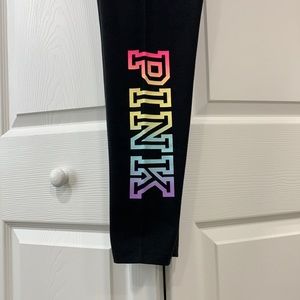 ***NewVS PINK Rainbow Logo Leggings New